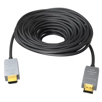 Kindermann HDMI 2.0 AOC-kabel 30 m stik til stik - aktivt optisk HDMI-kabel - 4K UHD @ 60Hz - 18 Gbit/s - sort