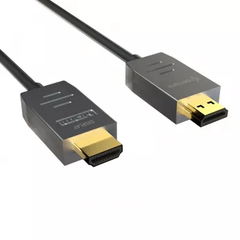 Kindermann HDMI 2.0 AOC-kabel 50 m stik/stik - Aktivt optisk HDMI-kabel - 4K UHD @60Hz - 18 Gbit/s - HDR - HDCP 2.2