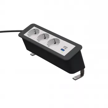 Kindermann CP Office desk 4-f 3x stikdåse 1x USB PD