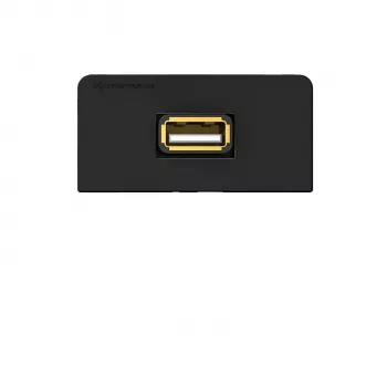 Kindermann tilslutningspanel USB 2.0 anthrazit RAL 7024 halvramme med pigtail-kabel 7457000522