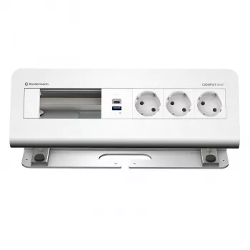 Kindermann CablePort desk² 6-fach 3x strøm USB bordklememodul (7430001163)