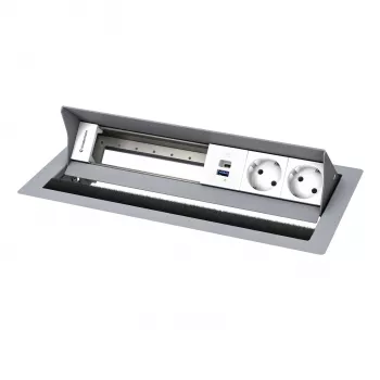 Kindermann CP Standard² 6-fach bordtilslutningspanel med 2x stikdåser, 1x USB-A-opladningsport, HDMI, RJ45