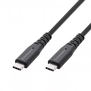 Kindermann USB 4.0-kabel 2 m USB-C til USB-C - data-/video-/opladningskabel - sort