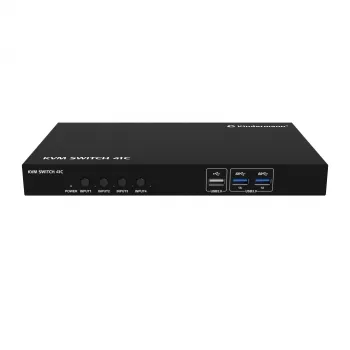 Kindermann KVM Switch 41C - 4-port digital KVM-switch med DVI-D, USB, lyd, EDID-emulering