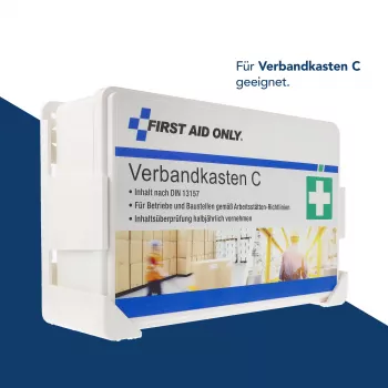 First Aid Only Wall Mount Bracket for First Aid Kit C, Pre-Drilled Holes, White/Grey