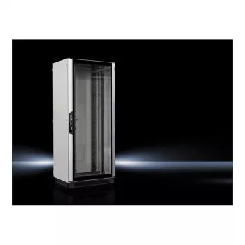 Rittal VX IT netværksskab, 24U 19 inch, sølv RAL 7035/RAL 9005