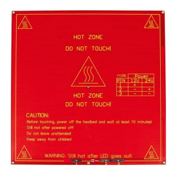 ALLNET 4duino 3D-printer varmebed firkantet 215mm 12V/24V RepRap Mendel (ALL_KS_hotbed_square)