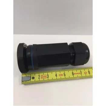 ALLNET installationskabelgennemføring M25x1,5 sort IP68 lang