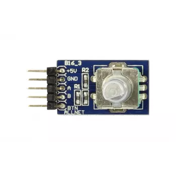 ALLNET 4duino drejeencoder (4duino_B16) - inkremental drejeencoder med trykknap, 20 PPR, 3,3-5 V DC, til Arduino og Raspberry Pi