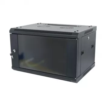 ALLNET 19 inch vægskab 18U 1-delt dybde 600mm sort flat pack SMA-serie