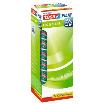 Tesa 57074-00000-00 Standard kontortape - 33 m - Transparent - 19 mm - 8 ruller