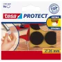 Tesa Protect filtdutter - rund - brun - 26 mm - 9 stk.