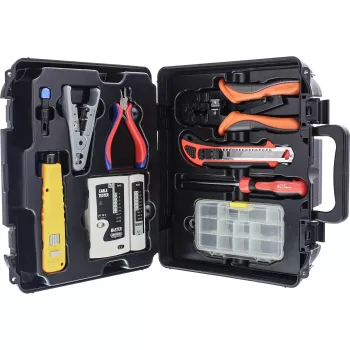 Goldtool netværks-basisinstallationssæt LAN med tester