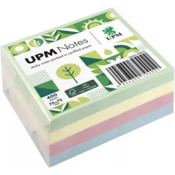 UPM Notes notesblok 400 blade pastel mix grøn blå pink gul