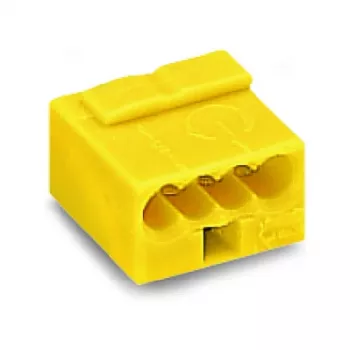 WAGO 243-504 serie 243 4-leder mikroklemme, 100 stk., gul