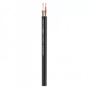 Kindermann Stereo Audio Kabel - metervare - sort
