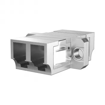 EFB Elektronik LC duplex multimode fiberoptisk kobling, metalhus, keramisk ferrule, SC-paneludskæring, 4-dobbelt støvhætter
