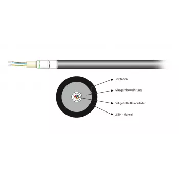 EFB Elektronik INFRALAN fiberoptisk kabel U-DQ(ZN)BH 50/125 µm OM2, 1750 N (54212.1L-CPR)