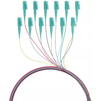 EFB Elektronik fiberpigtail LC 50/125 OM3 12-farvesæt 2m - kabel-/adaptersæt - multimode