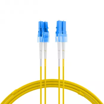 EFB Elektronik IPL-DF-LCULCU-2-0050 OS2 duplex LC/UPC til LC/UPC fiberoptisk patchkabel, 0,5 m, gul, LSZH
