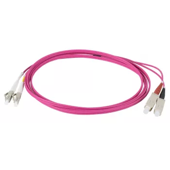 EFB Elektronik IPL-DR-LCUSCU-4-0750 Glasfiber-patchkabel, 7,5 m, OM4, LC til SC, Duplex, LSZH