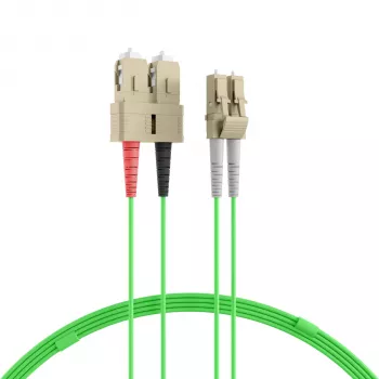 EFB Elektronik IPL-DR-LCUSCU-5-0500 Glasfiber-patchkabel, OM5, LC-SC, 5 m, LSZH, limegrøn