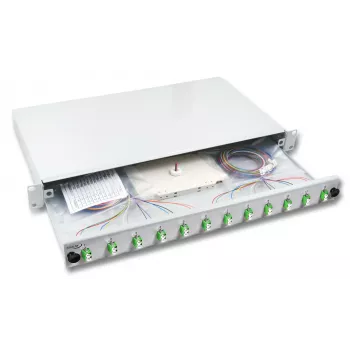 EFB Electronics Forlængbar spliceboks LC 12 pigtails offset 6 koblinger OM3