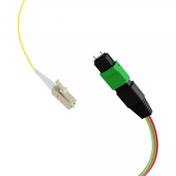 EFB MTP-M/LC 8-fiber matrix fanout-kabel OS2 LSZH gul 0,4 m
