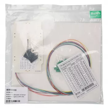 EFB forkonfektioneret splejsekassette med farvekodede pigtails LC/APC OS2 - 0,8 m