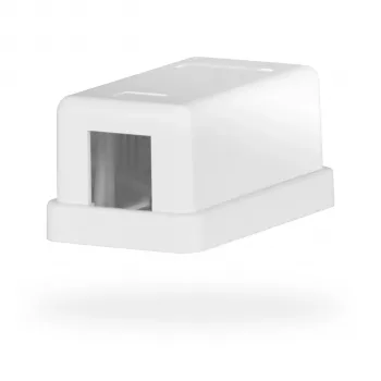 EFB Electronics keystone-tilslutningsdåse, 1 port, overflademonteret, ren hvid, tomt kabinet