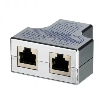 EFB Elektronik T-moduladapter RJ45 hun/2x hun 1:1 skærmet