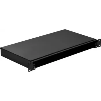 EFB Elektronik VSB-F-SW splejseboks fast 1U uden frontplade ubestykket sort