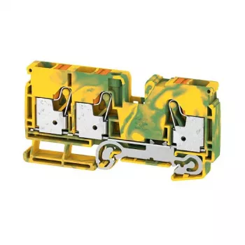 Weidmüller A-Series Universal A3C 10 PE Beskyttelsesleder-rækkeklemme, skrueklemme, 10 mm², grøn/gul