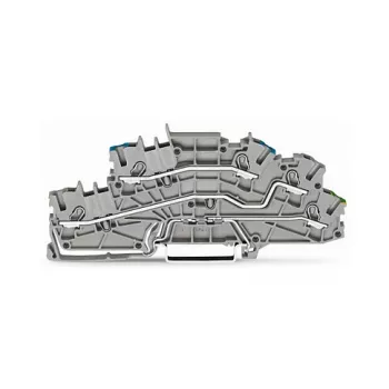 WAGO 2003-6646 Fleretrins installationsklemme, N/L/PE, 2,5 mm², Push-in CAGE CLAMP, grå