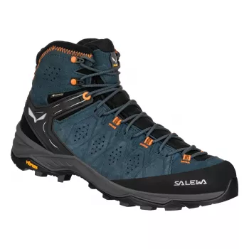 SALEWA Sko Alp Trainer 2 Mid GTX Dark Denim Fluo Orange UK 9.5 (EU 44)