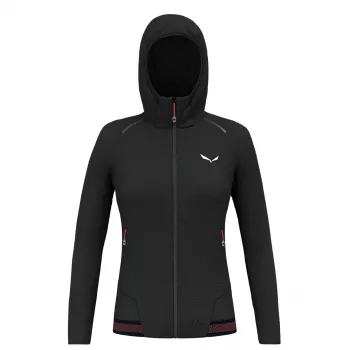 Salewa Pedroc PL Hooded Jacket Dame - Black Out, XS