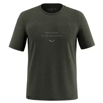 Salewa Eagle Eitd AM T-shirt - Dark Olive - størrelse XL