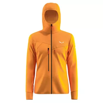 SALEWA Fleecejakke med hætte Turmeric L