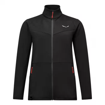 SALEWA Puez Cammino dame full-zip hoodie Black Out størrelse 36 (S)