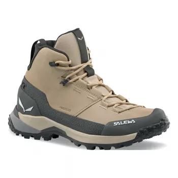 SALEWA Puez Leather Mid PTX Sko Dame Quicksand Onyx UK
