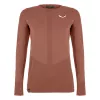 Salewa Zebru Medium Warm AMR L/S Tee termobaselag til kvinder - Etruskischrot, størrelse S