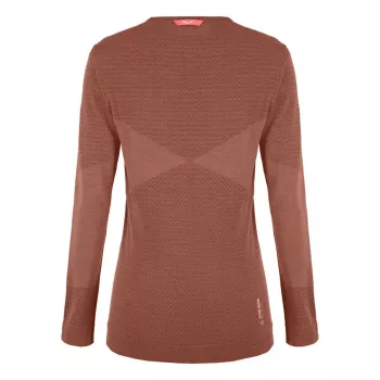 Salewa Zebru Medium Warm AMR L/S Tee baselayer-top til kvinder - Etruskischrot, størrelse L