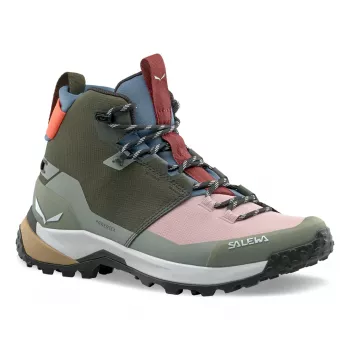Salewa Puez 2 Mid PTX dame vandresko - Dark Olive/Shadow - UK 6 (EU 39)