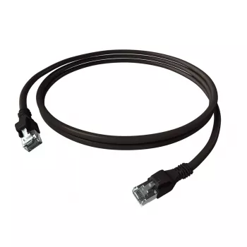 EasyLan saCon EasyLan DualBoot patchkabel S/FTP sort 0,50 m Cat.6A - EasyLan DualBoot PushPull IP20 patchkabel - Cat.6A (klasse EA)
