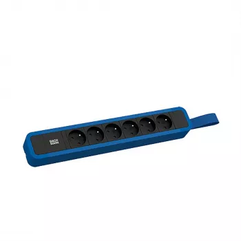 Bachmann PRIMO 2 6xUTE stikdåse med ophængningsøje 2,0m CEE7/7 RAL5010