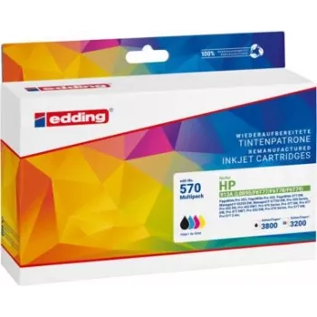 EDDING blækpatron 18-570 kompatibel HP 913A sort/cyan/magenta/gul 4-pak