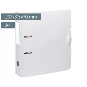 BRUNNEN WAVE hængemappe hvid plast 7,0 cm DIN A4