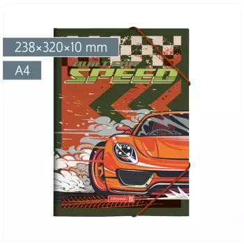 BRUNNEN Fast Wheels dokumentmappe A4 rød/grøn