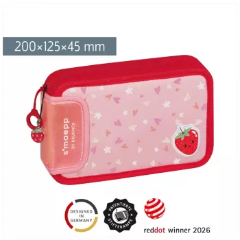 BRUNNEN Filled Pencil Case s'maepp Fruity Love Pink/Red 16-Piece, 20.0 x 4.5 cm (1049120522)