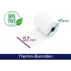 ARTDEV termorulle - 57 mm x 25 m, 12 mm kerne, hvid
